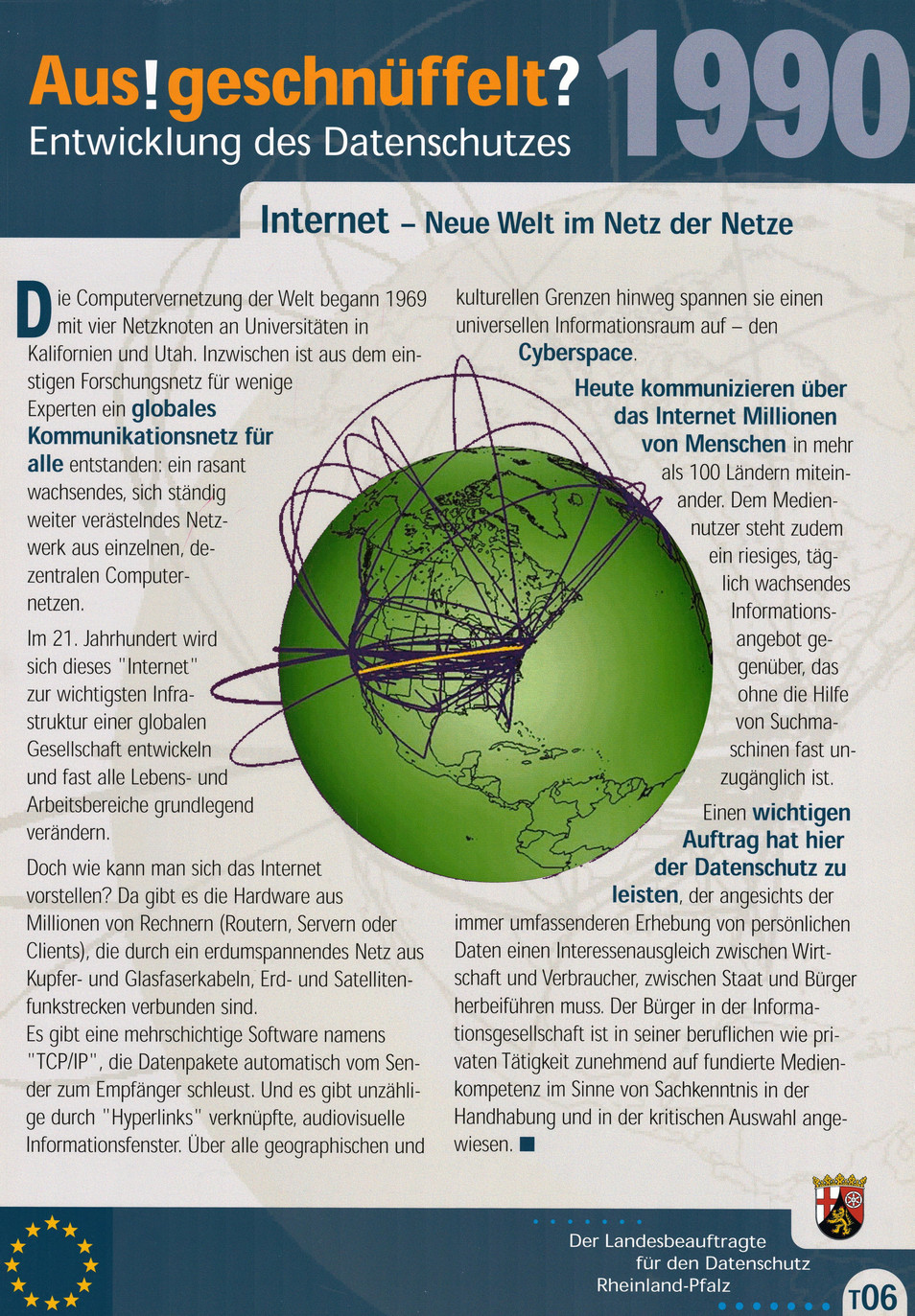 Ausstellungsplakat 1990 (Thema: Internet - Neue Welt im Netz der Netze)