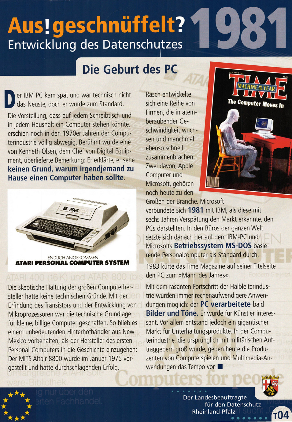 Ausstellungsplakat 1981 (Thema: Die Geburt des PC)