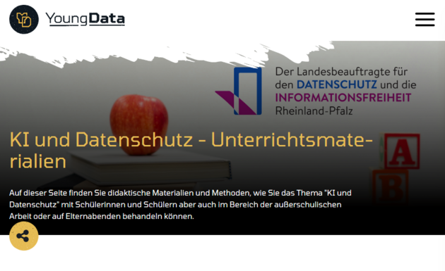 Angebot für Lehrkräfte: Unterrichtsmaterialien zu Künstlicher Intelligenz und Datenschutz